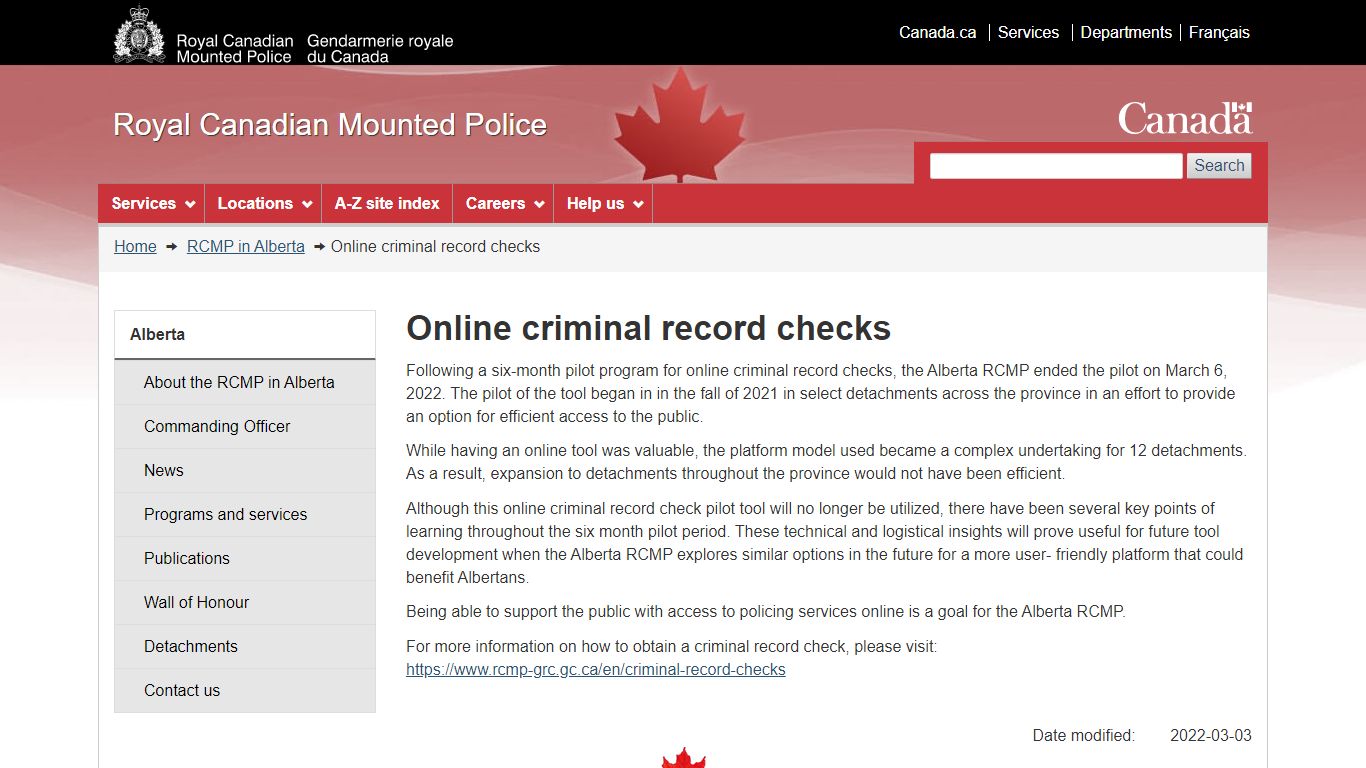 Online criminal record checks - grc-rcmp.gc.ca